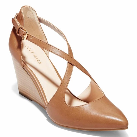 Cole Haan Shoes - NWT Cole Haan Emberlee Leather Pointed Wedge heels